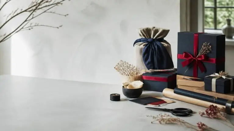 Cadeaus en cadeauverpakkingen met stijlvolle dozen, linten, papier en duurzame inpakmaterialen voor creatieve inspiratie.